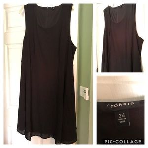 Black midi dress Torrid EUC